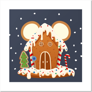 Christmas Gingerbread House Posters and Art